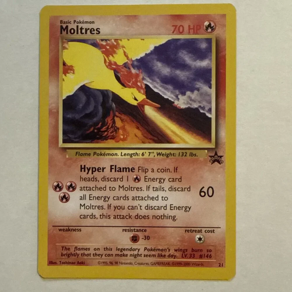 Pokémon WOTC Black Star Promo Moltres #21 Aoki Error 2000 Movie Promo LP